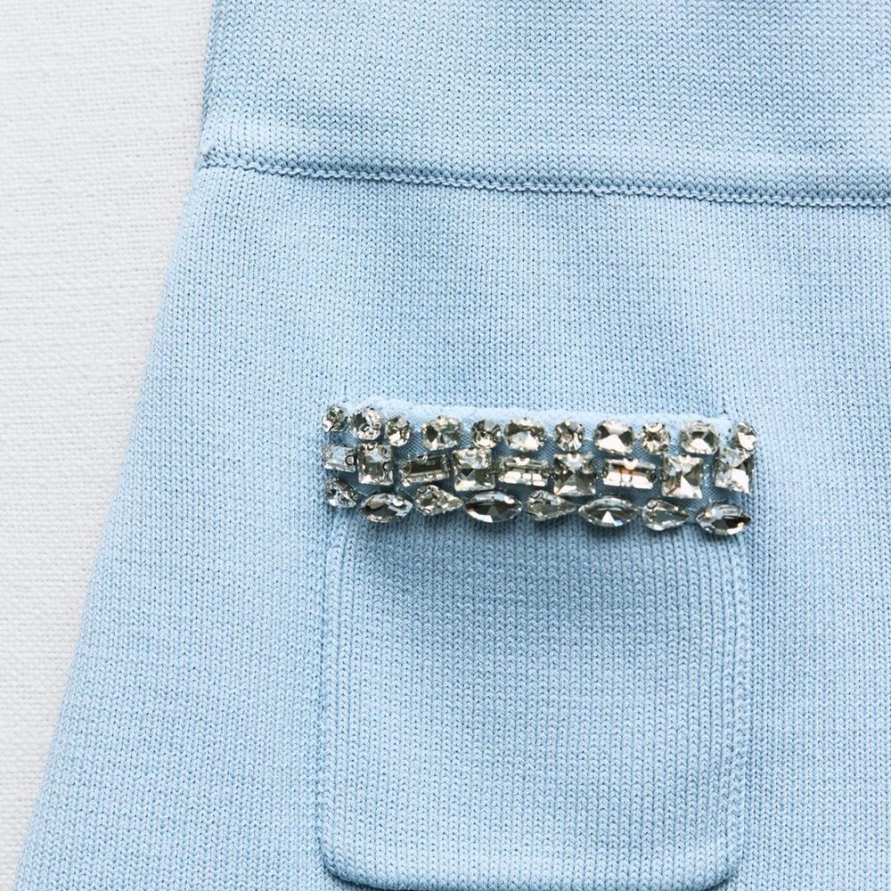 Zara jewel plain knit mini skirt - Picture 9 of 9